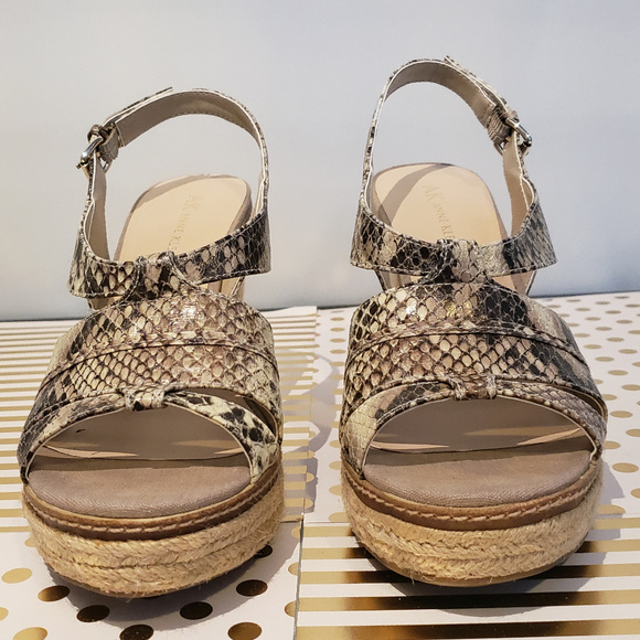 Anne Klein snake skin espadrille wedge - Picture 3 of 8